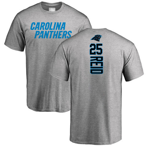 Carolina Panthers Men Ash Eric Reid Backer NFL Football #25 T Shirt